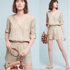 Anthropologie Long sleeve romper